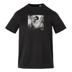Koszulka Regatta Fingal IX. Czarne t-shirty sportowe męskie Regatta, m, z materiału, bez ramiączek, do biegania. Za 78.75 zł.