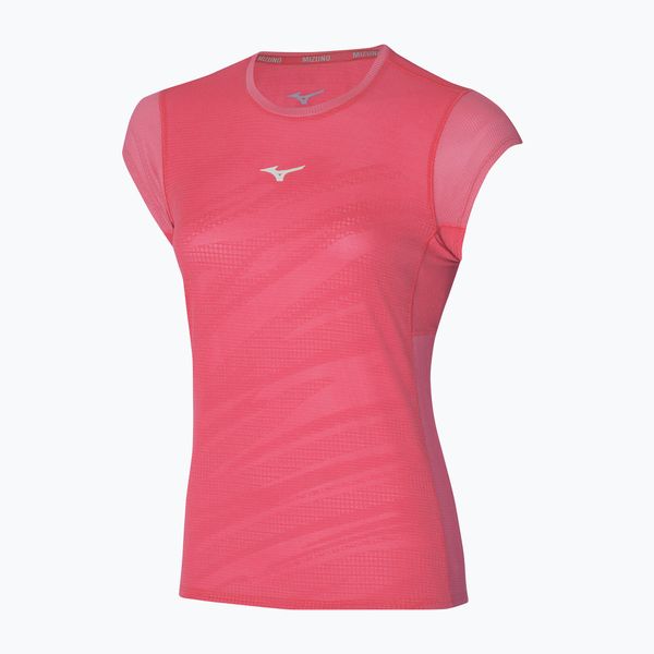 Koszulka do biegania damska Mizuno Aero Tee. Czerwone t-shirty damskie Mizuno, l, bez wzorów, z materiału, bez kołnierzyka. Za 129.99 zł.
