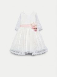 Abel & Lula Sukienka elegancka 5041 Écru Regular Fit. Sukienki dziewczęce Abel & Lula, bez wzorów, z syntetyku, eleganckie, bez ramiączek. Za 389.99 zł.