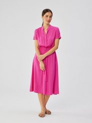Stylove Sukienka w kolorze różowym rozmiar: S. Różowe sukienki damskie Stylove, s, bez wzorów, z wiskozy, bez kołnierzyka, bez ramiączek, midi. Za 179.64 zł.