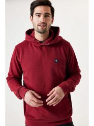 Garcia Bluza w kolorze czerwonym rozmiar: L. Czerwone bluzy z kapturem męskie Garcia, l, z bawełny. Za 100.99 zł.