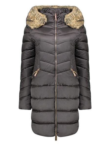 Geographical Norway Płaszcz pikowany "Bololita" w kolorze czarnym rozmiar: XXL. Czarne płaszcze damskie Geographical Norway, xxl, bez wzorów. Za 213.69 zł.