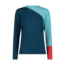 Damska koszulka z długim rękawem CMP. Niebieskie bluzki sportowe damskie CMP, xl, bez wzorów, z materiału, bez ramiączek. Za 212.00 zł.