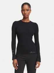 Guess Bluzka W6YR09 Z0948 Czarny Slim Fit. Czarne bluzki damskie Guess, xl, z aplikacjami, z wiskozy, bez ramiączek. Za 344.99 zł.