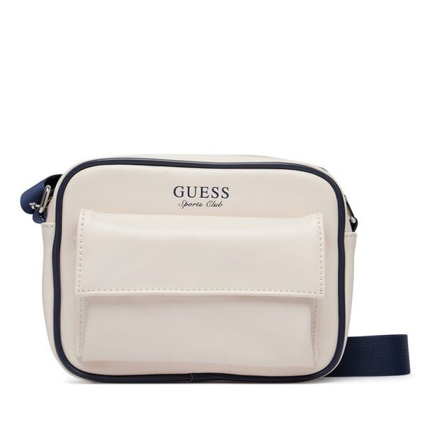 Torebka Guess. Białe listonoszki damskie Guess, z aplikacjami, bez dodatków. Za 294.99 zł.