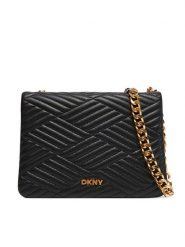 DKNY Torebka R44EKI06 Czarny. Czarne torebki klasyczne damskie DKNY, bez wzorów, ze skóry, wizytowe, bez kołnierzyka, bez ramiączek. Za 519.99 zł.