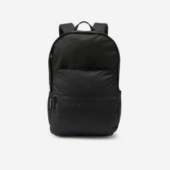Plecak z przegrodą na laptopa 23 l. Brązowe plecaki damskie Decathlon, bez wzorów, z materiału, klasyczne. Za 119.99 zł.