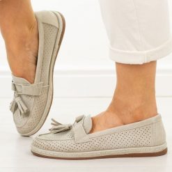 Beżowe skórzane mokasyny damskie Filippo Dp7669/26. Brązowe mokasyny damskie Filippo, z jeansu. Za 219.00 zł.