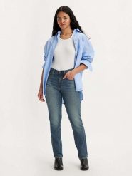 Levi's Dżinsy "724" - Regular fit - w kolorze granatowym rozmiar: W29/32. Niebieskie jeansy damskie Levi's, z podwyższonym stanem. Za 254.74 zł.