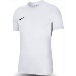 Koszulka do piłki nożnej męska Nike Dry Park VII Dri-Fit. Białe t-shirty sportowe męskie Nike, m, bez ramiączek, do piłki nożnej, dri-fit (nike). Za 72.99 zł.
