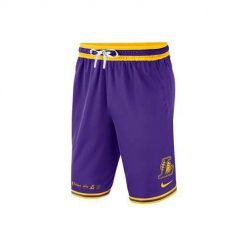 Spodnie koszykarskie męskie Nike Nba Los Angeles Lakers. Fioletowe szorty męskie Nike, bez wzorów, z materiału, sportowe. Za 362.00 zł.
