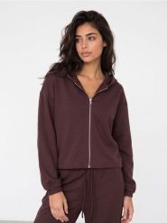 Rozpinana bluza dresowa z kapturem, z grubej prążkowanej dzianiny - czerwony. Czerwone bluzy sportowe damskie Sinsay, l, bez wzorów, z dresówki, bez ramiączek, z kapturem. Za 59.99 zł.