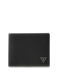 Guess Portfel SMMISL LEA20 Czarny. Czarne portfele męskie Guess, z aplikacjami, ze skóry. Za 324.99 zł.