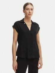 Rinascimento Bluzka CFC0020253002 Czarny Regular Fit. Czarne bluzki damskie RINASCIMENTO, m, bez wzorów, z syntetyku, bez ramiączek. Za 399.99 zł.