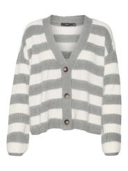 Vero Moda Kardigan "Natahlie" w kolorze szaro-białym rozmiar: XXL. Szare kardigany damskie Vero Moda, xxl, bez wzorów, ze splotem. Za 83.42 zł.