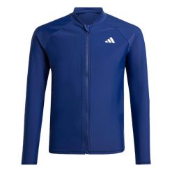 Koszulka Long Sleeve Kids. Niebieskie koszulki dziewczęce Adidas, bez wzorów, z materiału, bez ramiączek. W wyprzedaży za 89.50 zł.