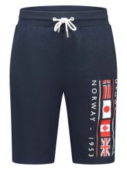 Geographical Norway Bermudy dresowe "Paurant" w kolorze granatowym rozmiar: M. Niebieskie szorty męskie Geographical Norway, bez wzorów, z dresówki. Za 104.95 zł.