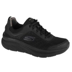 Buty sportowe Sneakersy męskie, Skechers D'Lux Walker. Czarne buty sportowe na co dzień męskie Skechers, bez zapięcia, trekkingowe. Za 369.99 zł.