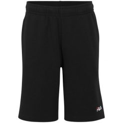 Spodenki męskie Fila Lusciano. Czarne szorty męskie Fila, bez kołnierzyka. Za 109.00 zł.