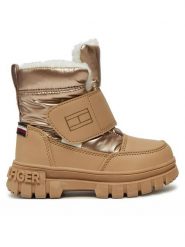 Tommy Hilfiger Śniegowce Fur Boot T1A5-33605-1695 M Beżowy. Brązowe kozaki dziewczęce Tommy Hilfiger, bez wzorów, z materiału, bez obcasa. Za 419.99 zł.