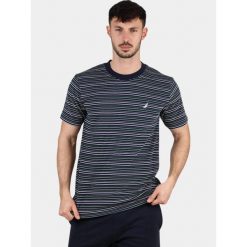 T-shirt męski Nautica Zeffiro. Niebieskie t-shirty męskie Nautica, m, bez wzorów, bez kołnierzyka. Za 209.00 zł.