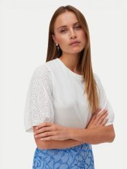 Vero Moda Bluzka Janni 10340706 Biały Regular Fit. Białe bluzki damskie Vero Moda, m, bez wzorów, z bawełny, bez kołnierzyka, bez ramiączek. Za 99.99 zł.
