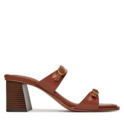 Klapki Aldo. Brązowe klapki damskie Aldo, bez wzorów, bez obcasa. Za 399.99 zł.