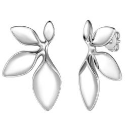 Yokoamii Kolczyki platki z posrebrzanego mosiadzu 1 ct Damski. Szare kolczyki damskie Yokoamii, posrebrzane, na sztyftcie. Za 159.99 zł.