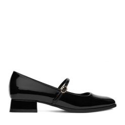 Baleriny JENNY. Czarne baleriny damskie Jenny, bez wzorów, bez obcasa. Za 129.99 zł.