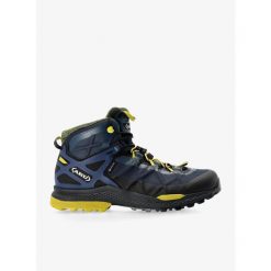 Buty turystyczne męskie AKU Rocket Mid DFS GTX. Niebieskie buty trekkingowe męskie Aku, z materiału, bez zapięcia, trekkingowe. Za 599.00 zł.