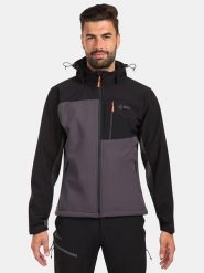 Kilpi Kurtka softshellowa "Ontavio" w kolorze czarno-antracytowym rozmiar: L. Czarne kurtki outdoor męskie Kilpi, l, bez wzorów, bez kaptura. Za 287.16 zł.