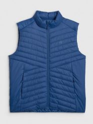 4F Bezrękawnik z wypełnieniem syntetycznym męski - granatowy XXL. Niebieskie kamizelki męskie 4f, m, z materiału. Za 199.99 zł.