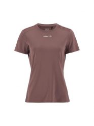 Craft ADV Essence SS Tee 2 W - Oddychająca koszulka treningowa – Flint. Szare t-shirty damskie Craft, xs, bez wzorów, z dzianiny, bez kołnierzyka. Za 189.00 zł.
