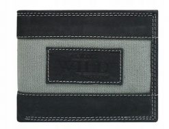 Portfel męski skórzany Always Wild N992-JEANS czarny. Czarne portfele męskie Always Wild, bez wzorów, z jeansu. Za 51.99 zł.