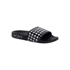 Sandały dla Kobiety SLIPPY IV. Czarne sandały damskie Roxy, bez wzorów, z gumy, bez obcasa. Za 139.99 zł.