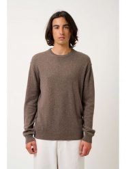 AUTHENTIC CASHMERE Kaszmirowy sweter "Nolan" w kolorze brązowym rozmiar: S. Brązowe swetry męskie AUTHENTIC CASHMERE, s, bez wzorów, z kaszmiru, bez kołnierzyka. Za 434.99 zł.
