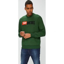 Diesel - Bluza. Zielone bluzy bez kaptura męskie Diesel, m, z bawełny. W wyprzedaży za 449.90 zł.