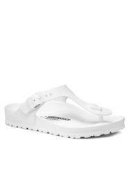 Birkenstock Japonki Gizeh EVA 0128221 Biały. Białe klapki damskie Birkenstock, bez wzorów, z tworzywa sztucznego, bez obcasa. Za 159.99 zł.