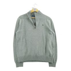 Second life - Polo Ralph Lauren sweter męski z suwakiem przy szyi - Jak nowy. Szare swetry męskie Ralph Lauren, l, bez wzorów, z materiału, bez kołnierzyka. Za 255.56 zł.