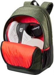 Plecak tenisowy Wilson Team Backpack. Zielone plecaki damskie Wilson, bez wzorów, z materiału, eleganckie. Za 249.00 zł.