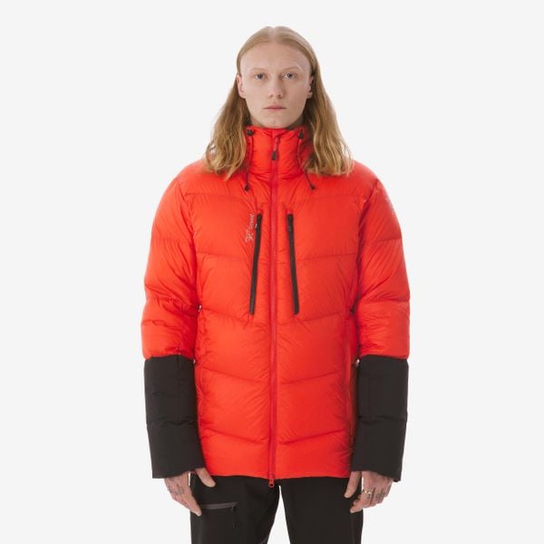 Ciepła alpinistyczna kurtka puchowa męska Makalu. Czarne kurtki męskie SIMOND, l, bez wzorów, z materiału, z kapturem. Za 749.99 zł.