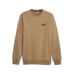 Bluza męska Puma ESS Small Logo Crew FL. Brązowe bluzy z kapturem męskie Puma, m, z bawełny. Za 236.35 zł.