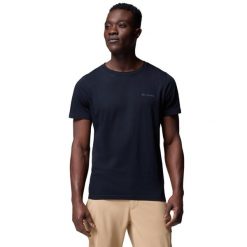 T-shirt sportowy z krótkim rękawem męski Rapid Ridge Back Graphic Tee II. Czarne t-shirty męskie Columbia, m, bez wzorów, z bawełny, bez kołnierzyka. Za 99.99 zł.