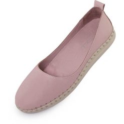 Damskie baleriny skórzane NELL Skin fiolet 38. Fioletowe baleriny damskie ENELL, bez wzorów, bez obcasa. Za 358.99 zł.