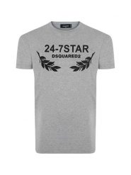 Dsquared² T-shirt w kolorze szarym rozmiar: XXL. Szare t-shirty męskie Dsquared2, xxl, bez wzorów, z bawełny, bez kołnierzyka. Za 182.72 zł.