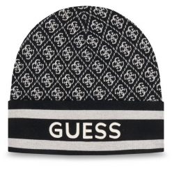 Czapka Guess. Czarne czapki zimowe damskie Guess. Za 174.99 zł.