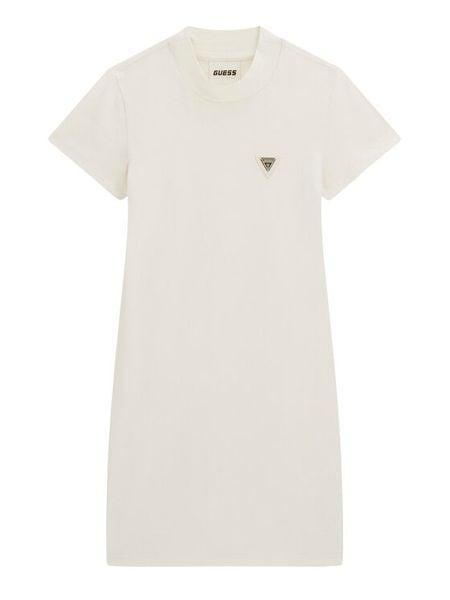 Guess Sukienka codzienna J6RK31 J1314 Écru Regular Fit. Sukienki dziewczęce Guess, z aplikacjami, z bawełny, bez ramiączek. Za 139.99 zł.