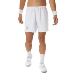 Szorty Asics Court 7 in. Białe szorty męskie Asics, bez wzorów, z materiału, klasyczne. Za 219.00 zł.