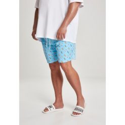 Wzór Szortyów kąpielowych urban classic basic gt. Niebieskie szorty męskie Urban Classics, bez wzorów. Za 183.50 zł.