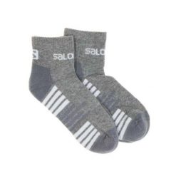 Skarpety Unisex Dla Dorosłych (zestaw 2 Sztuk). Szare skarpetki męskie Salomon, bez wzorów. Za 62.99 zł.